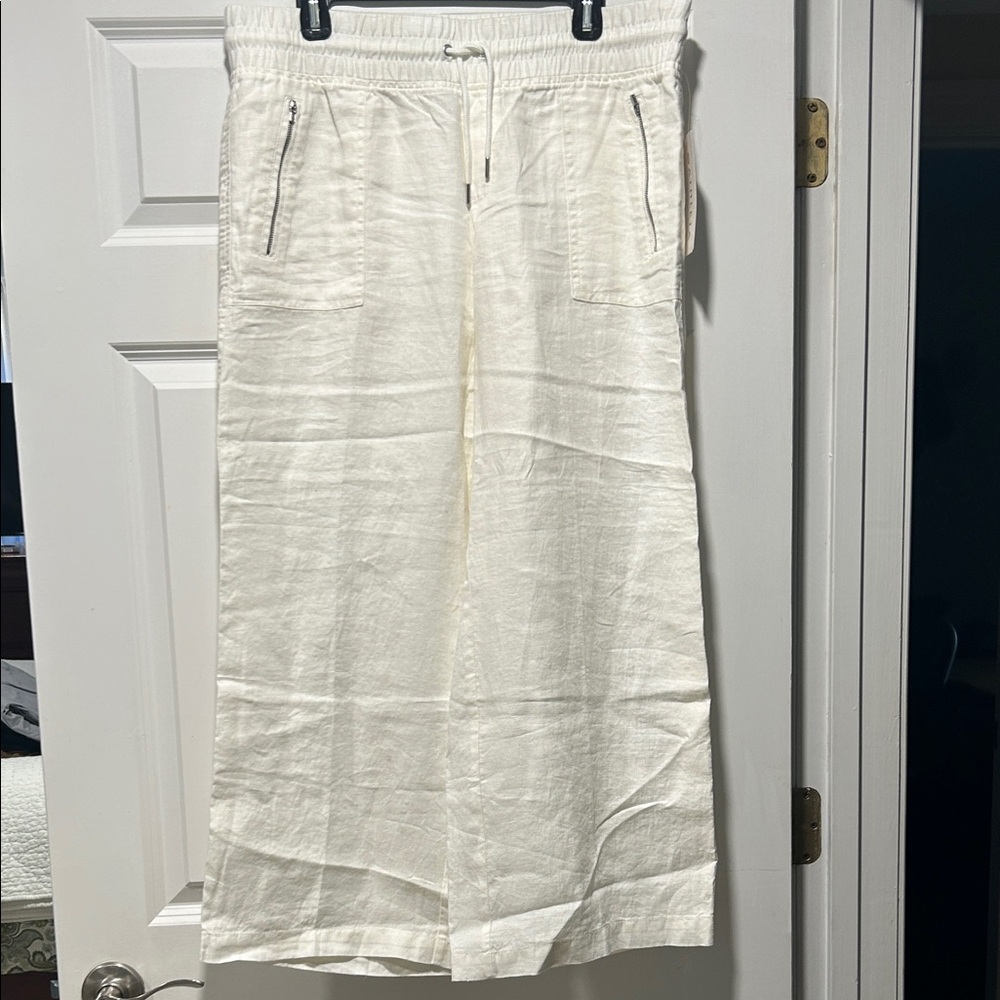 Athleta Cabo Linen Wide Leg Pant